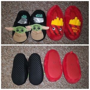 2 pair boys House shoes/slippers